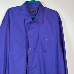 Roper Men's Vibrant Blue Button Down Shirt